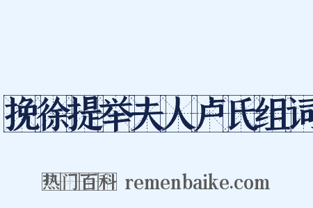 挽徐提举夫人卢氏组词是什么意思的图片